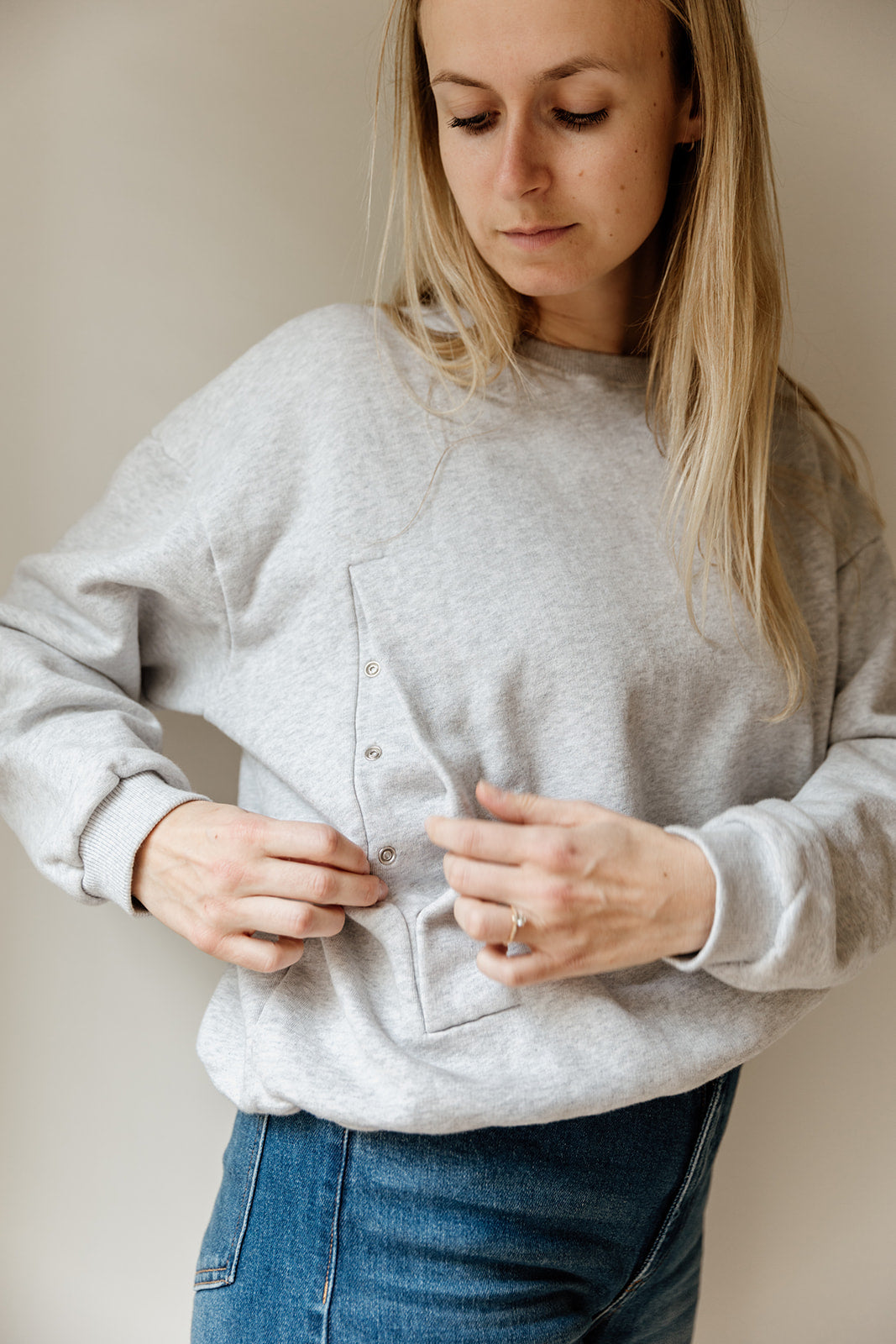 borstvoedingssweater MAMAGIC grijs