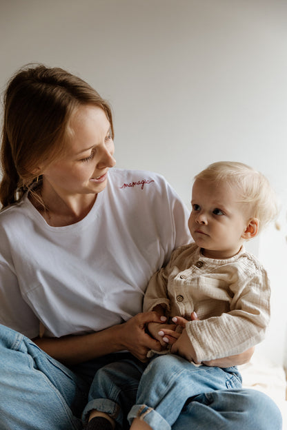 borstvoedingst-shirt mamagic wit bio katoen verborgen openingen